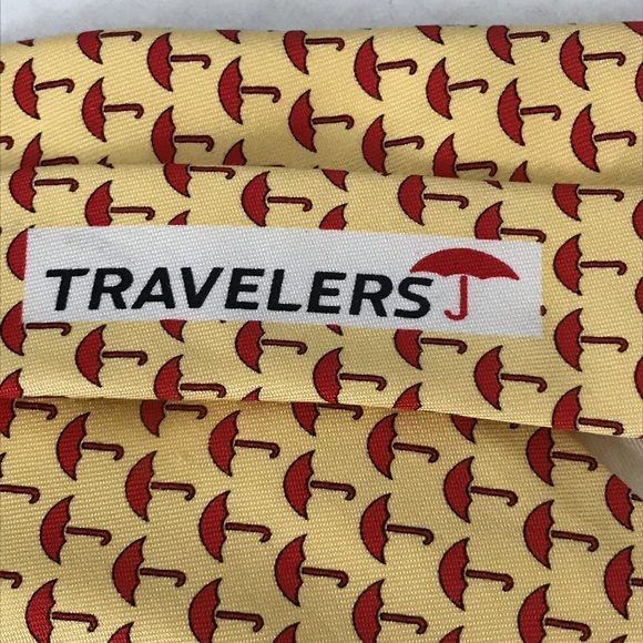 Umbrella Yellow Red Vineyard Vineyard Vines Tie - Picture 3 of 11